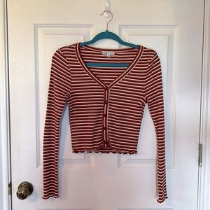 Long sleeve burnt orange top